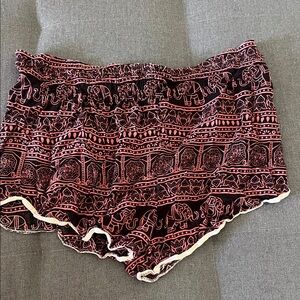 Bohemian Elephant Print Shorts